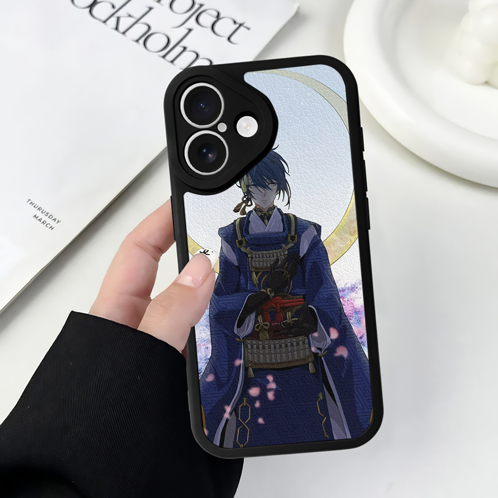 （画像用） 刀剣乱舞 Touken Ranbu 【iPhone 16シリーズ対応】シリコンスマホケース（レザー調） 材質：シリコン